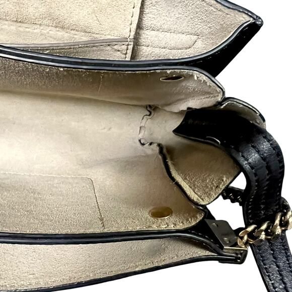 Chloe Faye Small Black & Gold Handpag with Shoulder Strap - $1,350 Retail - Picture 8 of 11